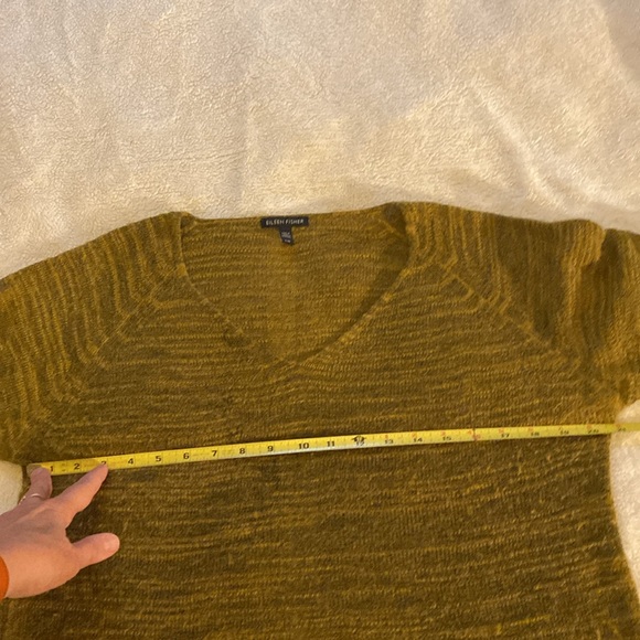 Eileen Fisher v-neck alpaca pullover sweater - Picture 4 of 7